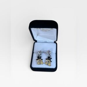 NWOT Wake Forest Demon Deacon Dangle Earrings With Diamond Stud
